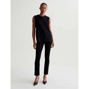 AG Adriano Goldschmied Jet Black Straight Leg Jeans